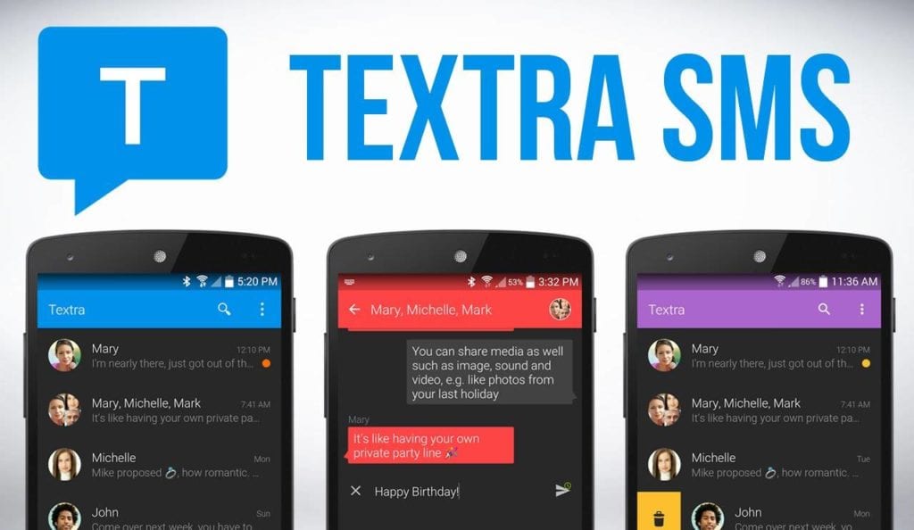 textra messages for web