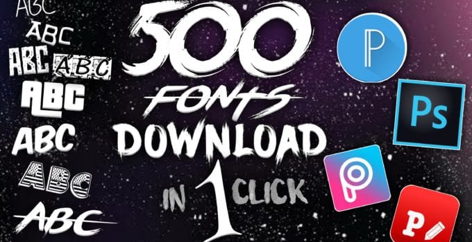 500 Fonts: Text on Photos & Graphic Designs